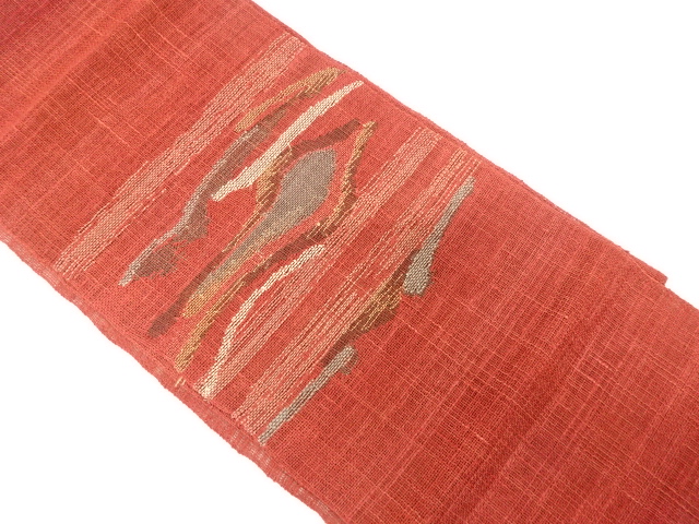 紗　霞模様織り出し　名古屋帯